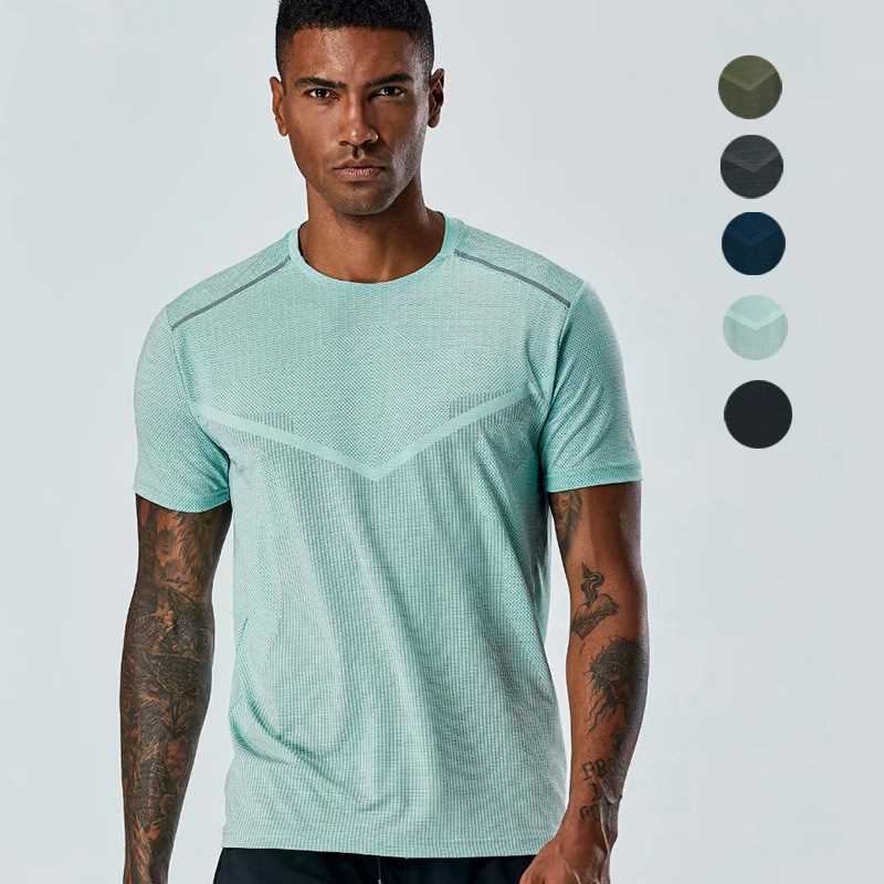 Yoga Fitness Gear - Schnelltrocknender Laufanzug für Herren, Sport-T-Shirt, kurzärmeliges