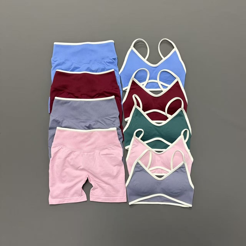 Ignite Yoga Fitness - 2-teilige Workout-Sets für Damen, hochelastische Scrunch-Butt-Shorts,
