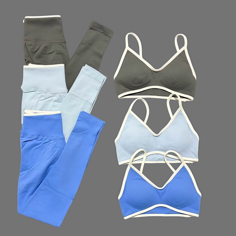 Ignite Yoga Fitness - 2-teiliges HISTELLO Damen Nahtloses Yoga-Fitness-Set Ignite