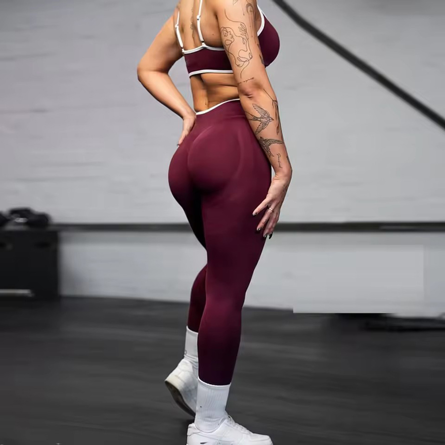 Ignite Yoga Fitness - Ignite Nahtlose Yoga-Leggings für Damen, Scrunch-Bum-Gym-Leggings,