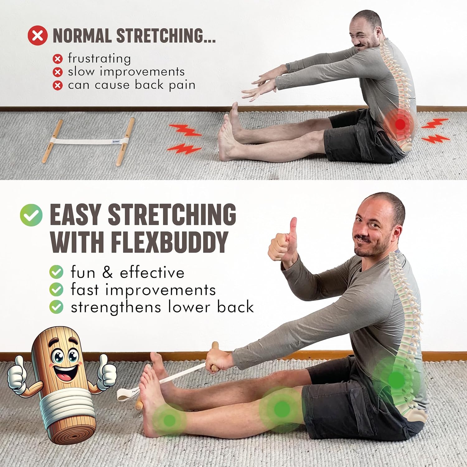 Hamstring-Stretcher, Verstellb – Yoga Fitness Usa Bewertung und Preis