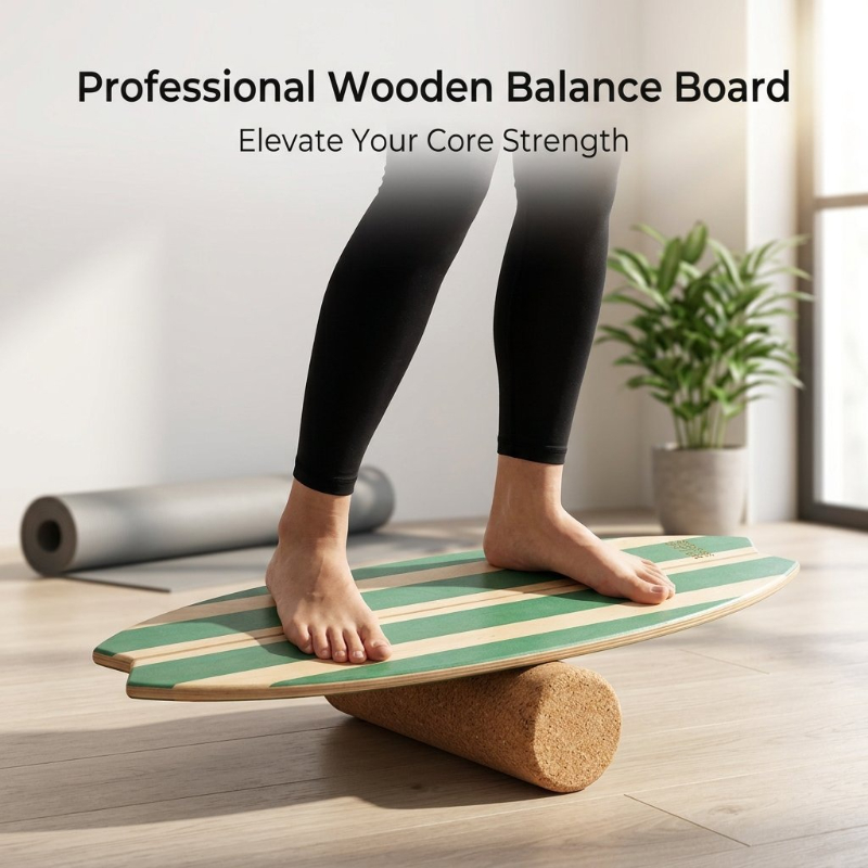 Fischförmiges Holz-Surf-Balanc – Yoga Fitness Gear Bewertung und Preis