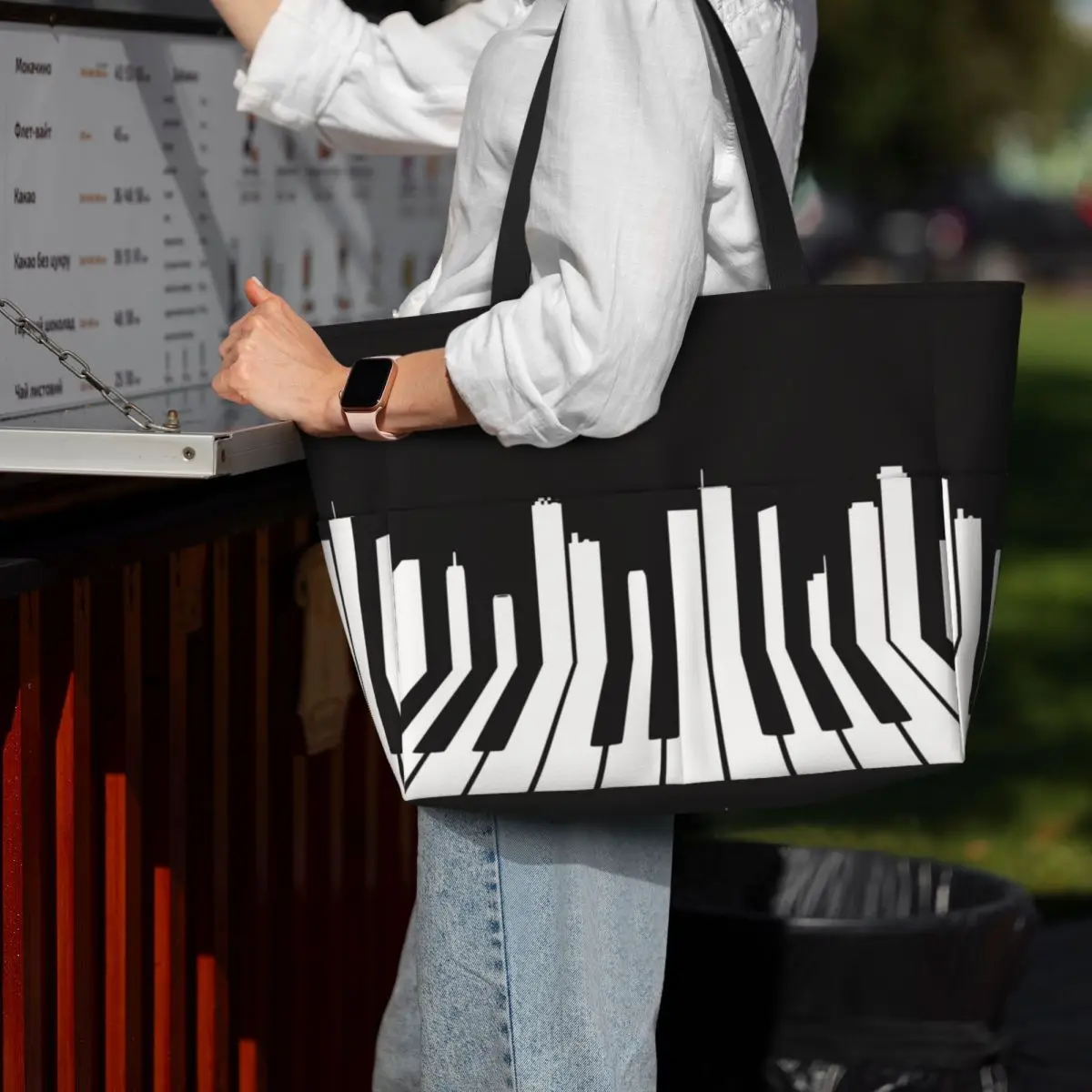 Piano City Music Strandtasche, – Yoga Fitness Music Bewertung und Preis